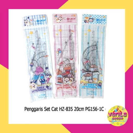 (1 BOX ISI 50 SET ) Penggaris Set Karakter Lucu
