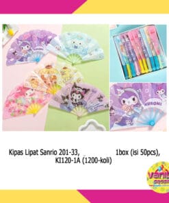 (1 Box isi 50Pcs) Kipas Lipat Sanrio