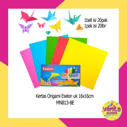 (1 Pak) Kertas Origami Uk 16x16