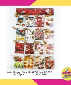 (1 Papan isi 128pcs) Kartu Ucapan Natal Uk 6