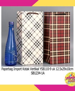 (1 Pcs) Paperbag Motif Kotak Vertikal