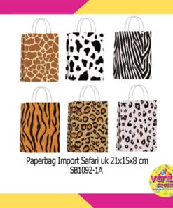 (1 Pcs) Paperbag  Motif SAFARI Uk S