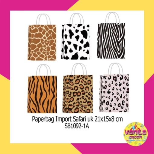 (1 Pcs) Paperbag  Motif SAFARI Uk S