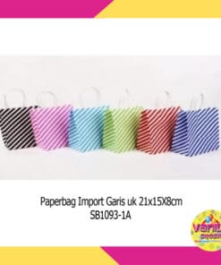 (1 Pcs) Paperbag  Motif garis Uk S