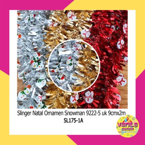 (1 Pcs) Slinger Natal Ornamen Snowman