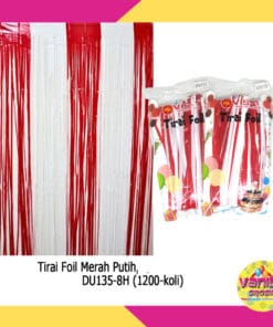 (1 Pcs) Tirai Foil Merah Putih