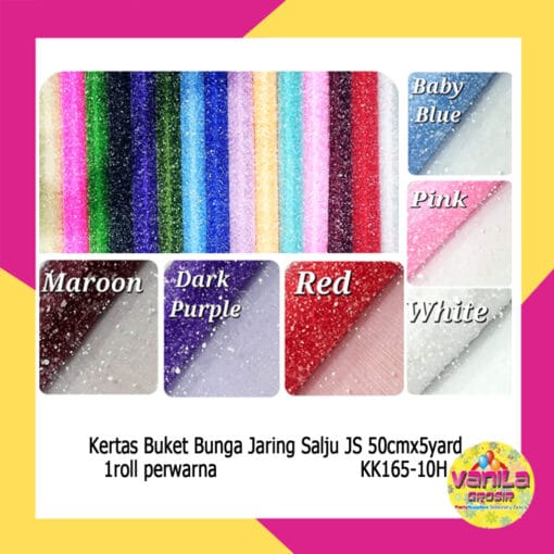 (1 Roll) Kertas Buket Bunga jaring salju