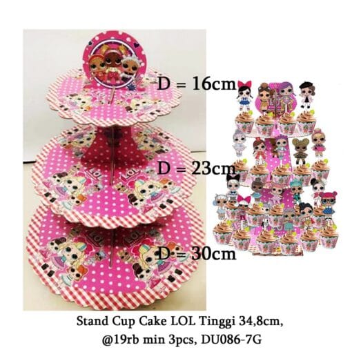 1 SET CUPCAKE STAND KARAKTER, CUPCAKE KARAKTER, STAND CUP CAKE KARAKTER - Gambar 7