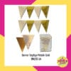 (1 Set) Banner Segitiga Metalik Gold