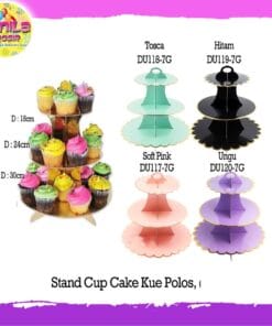 (1 Set)  Stand Cup Cake Tosca /Tempat Kue/ Standing Kue/Hiasan Kue Ulang tahun