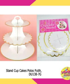 (1 Set) Stand Cup Cake Ulang Tahun polos Putih