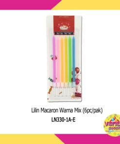 (1 Set isi 6pcs) Lilin Macaron Warna Mix