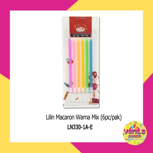 (1 Set isi 6pcs) Lilin Macaron Warna Mix
