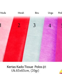1 lembar kertas kado tissue