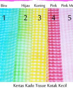 1 lembar kertas tissue bunga kotak kecil uk 65x65 23gr