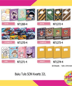 ( 10 Buku Isi 32 lembar) Buku Tulis SON Kwarto isi 32lembar