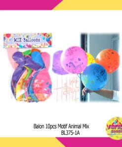 (10 Pcs) Balon Motif animal Mix Uk 12inch