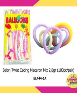 (100Pcs) Balon Cacing Macaron