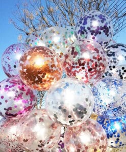 balon transparan confetti