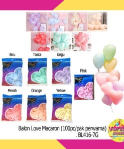 (100Pcs) Balon Love Macaron 12 inch