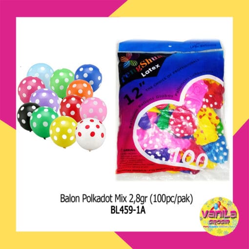 (100Pcs) Balon Mix Polkadot 2
