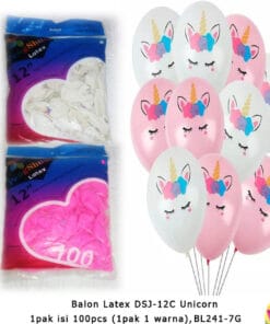 (100Pcs) Balon Motif Unicorn (2