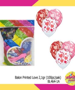 (100Pcs) Balon Printed Love 2