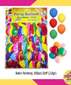 (100Pcs) Balon Renteng Doff Polos 2