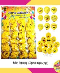 (100Pcs) Balon Renteng Emoji 2