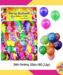 (100Pcs) Balon Renteng HBD 2