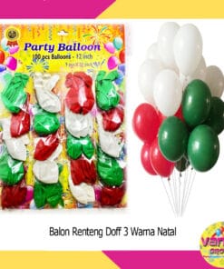 (100Pcs) Balon Renteng Mix 3 Warna 2