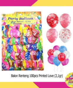 (100Pcs) Balon Renteng Printed 2