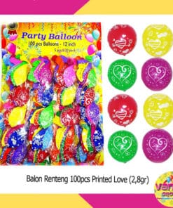 (100Pcs) Balon Renteng Printed Love 2