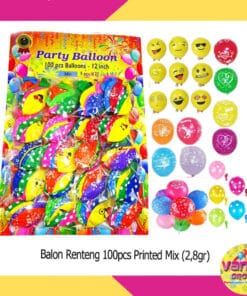 (100Pcs) Balon Renteng Printed Mix 2