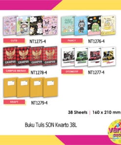 (10Buku) Isi 38Lembar Buku Tulis SON Kwarto 160x210Mm