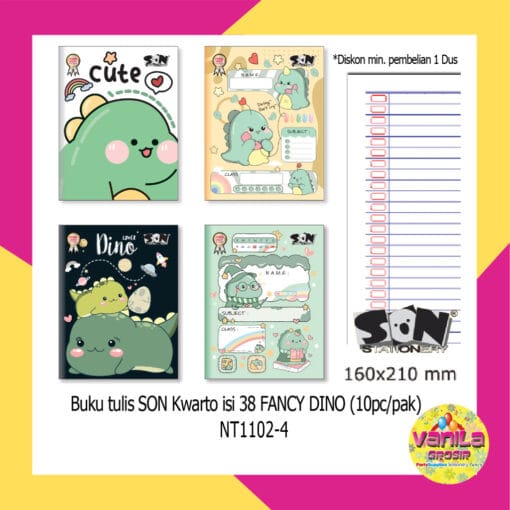(10Buku) Isi 38Lembar Buku Tulis SON Kwarto 160x210Mm, buku tulis sekolah, buku sekolah - Gambar 5