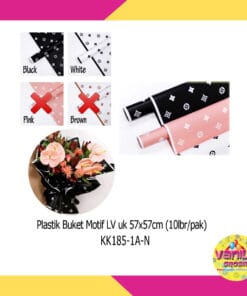 (10Lembar) Kertas Kado Buket Bunga Motif Love Bintang