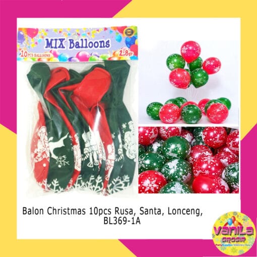 balon natal 3 warna