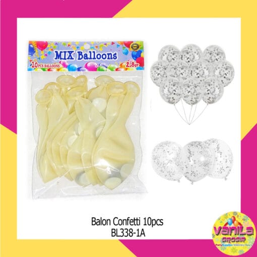 balon transparan isi confetti