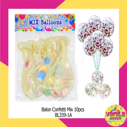 (10Pcs) Balon Confetti