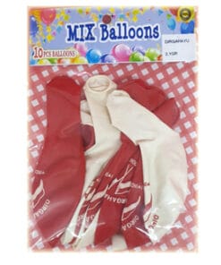 (10Pcs) Balon Latex Dirgahayu RI 2
