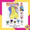 (10Pcs) Balon Love Chrome Mix