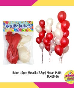 (10Pcs) Balon Merah Putih