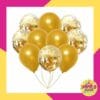 (10Pcs) Paket Balon Set Confetti + Balon Chrome