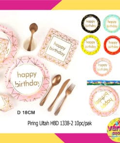 (10Pcs) Piring Ultah Ukuran 18cm