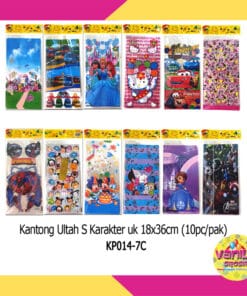 (10Pcs) Plastik snack ultah Karakter Boy & Girl uk S