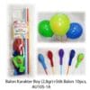 (10Pcs) Stik Balon Warna + Balon Boy