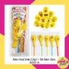 (10Pcs) Stik Balon Warna + Balon Emoji Smile