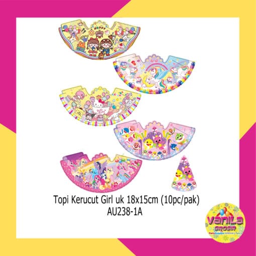 (10Pcs) Topi Kerucut Girl + TALI