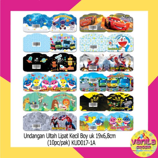 10Pcs Undangan S BOY + FREE PLASTIK